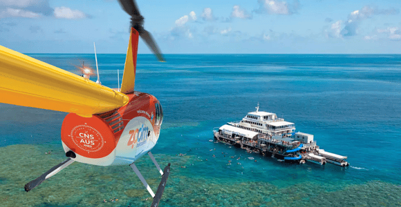 Cairns: Great Barrier Reef Pontoon, Travel by Helicopter