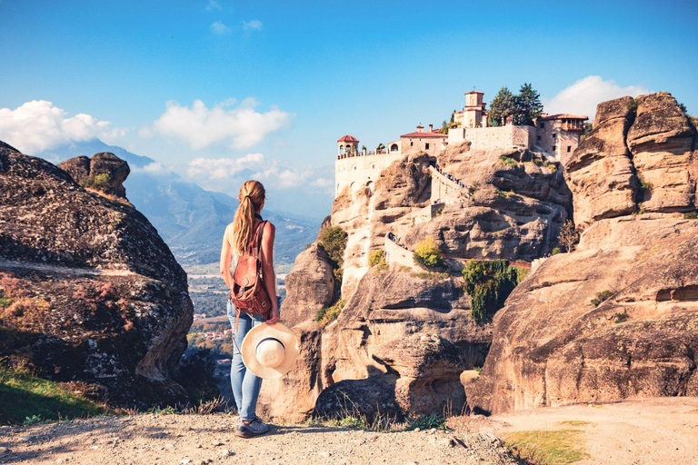 Meteora: Monasteries Tour, Lunch, and Athens Transfer Option Meteora Tour with Lunch and Roundtrip Athens Transportation