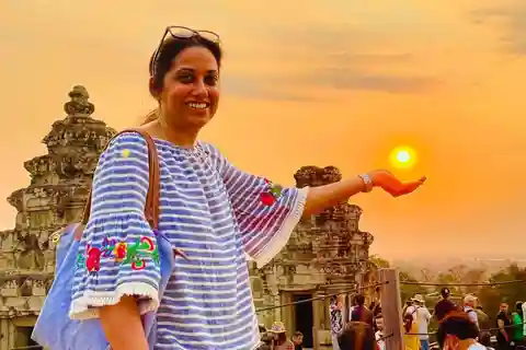 Excursão de 1 dia para pequenos grupos com guia de turismo em Angkor com pôr do sol