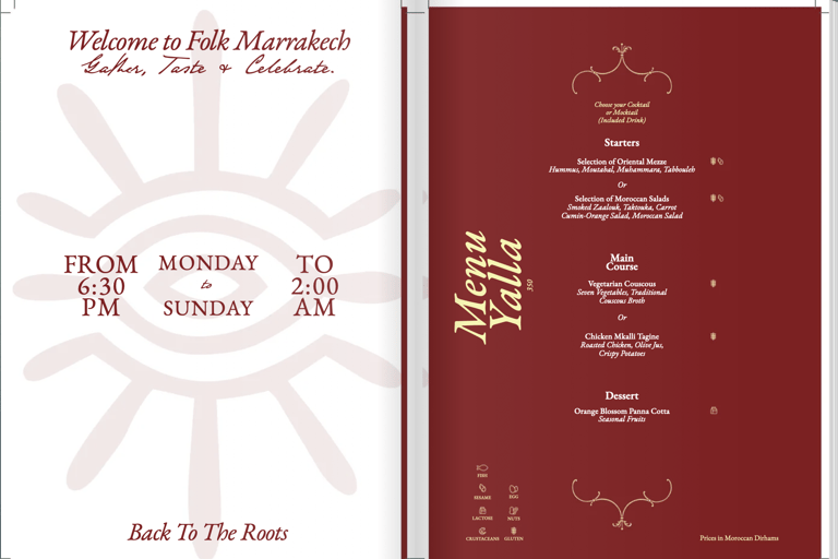 Marrakech: Dinner Show at Folk Marrakech
