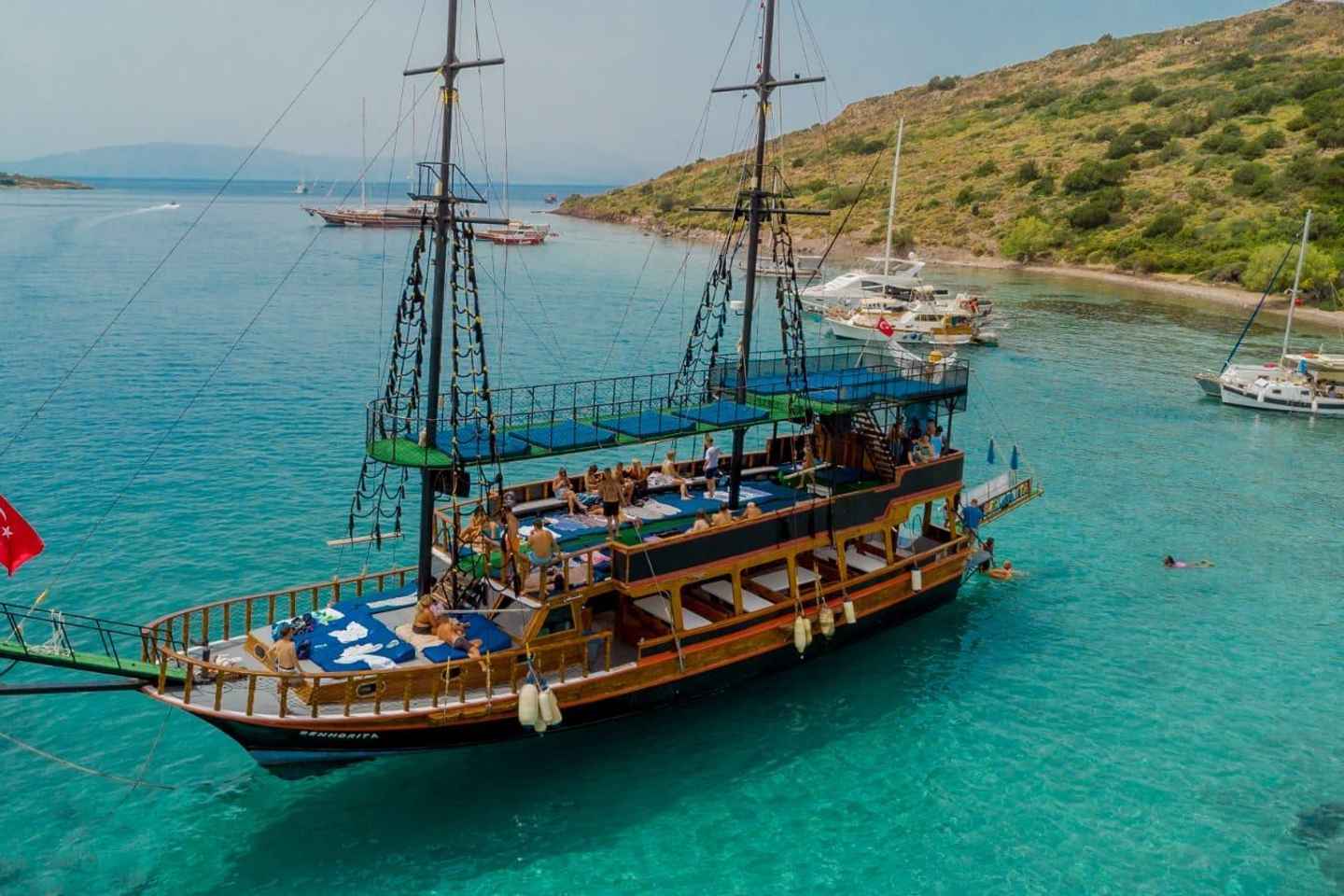 Bodrum, Gumbet Pirate Boat Trip With Lunch