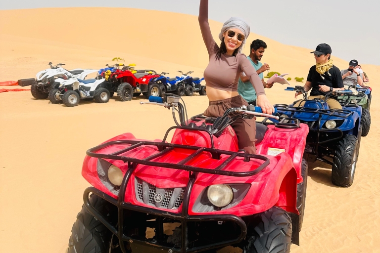 Abu Dhabi: Escape From City Desert Tour w/ Camel Ride & BBQ Sharing Vehicle Package with BBQ, Camel Ride & Sandbording