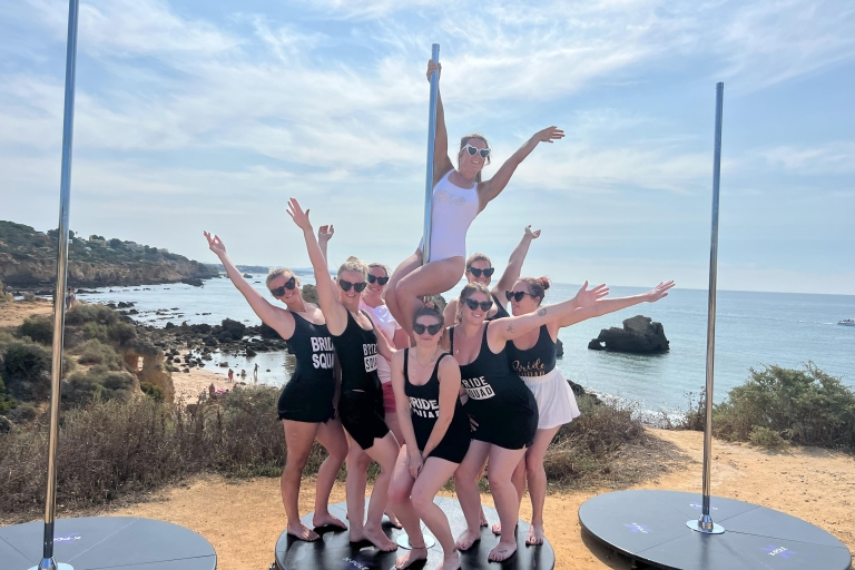 Algarve : Expérience de pole dance avec vue sur l'océan et Prosecco