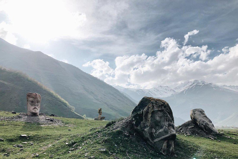 From Stepantsminda: Kazbegi Region With Waterfall