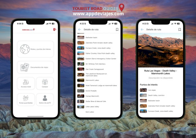 Visit App Self-guided road routes Death Valley in Death Valley National Park, California, USA