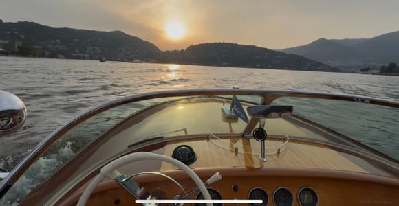 Lake Como: Sunset Wooden Boat Tour with Italian Aperitif