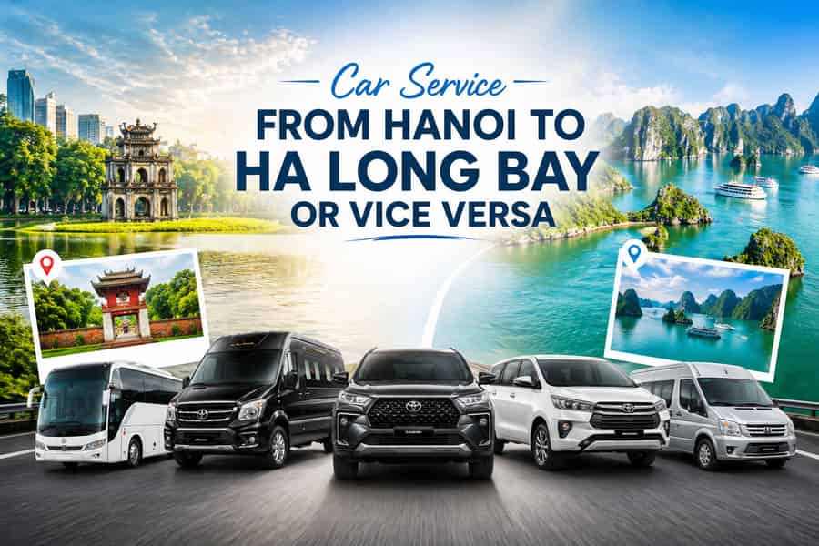 Autoservice von Hanoi zur Halong-Bucht oder umgekehrt.. Foto: GetYourGuide Autoservice von Hanoi zur Halong-Bucht oder umgekehrt.. Foto: GetYourGuide