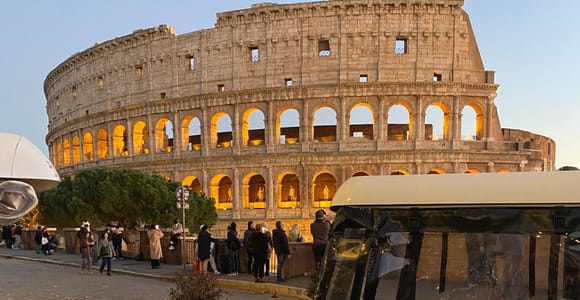 Exclusive Rome by Night: Golf Cart, Italian Dinner & Gelato