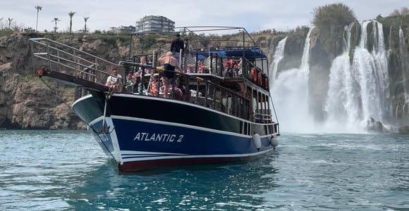 Antalya: Duden Falls Boat | Music Deck & Quiet Lounge Option