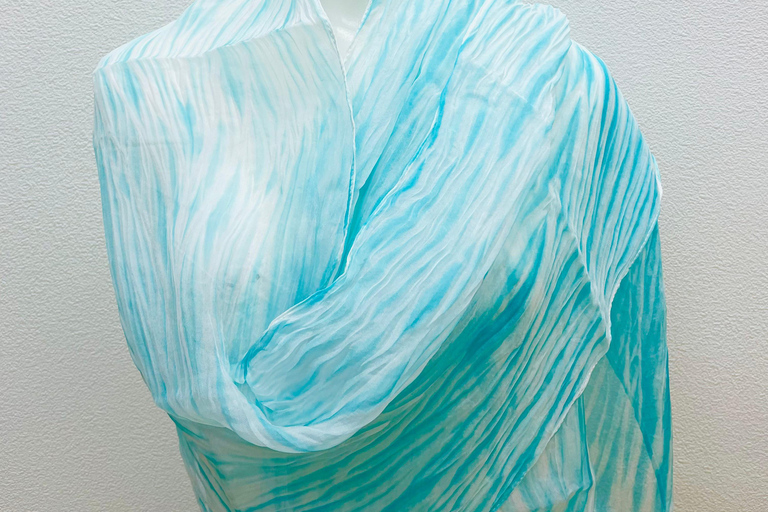 Kyo-arashi Shibori Scarf Class at Kyoto Shibori Museum