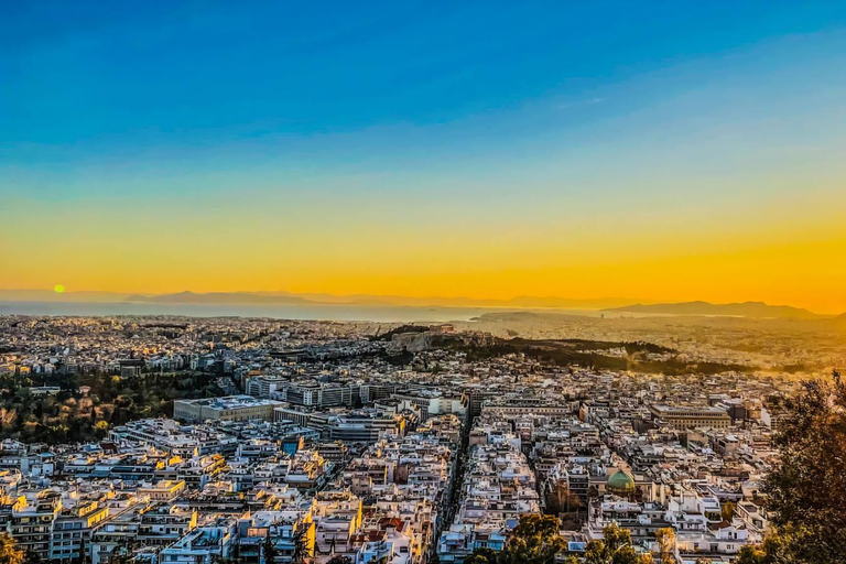 Lake Vouliagmeni Thermal Spa and Lycabettus Panoramic Sunset Sunset Tour