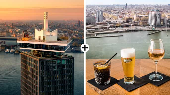 Amsterdam: A'DAM Lookout Ticket de entrada con 2 bebidas