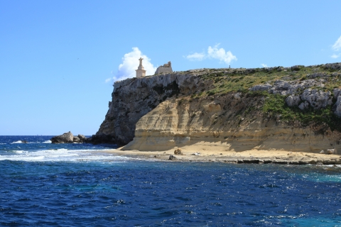 From Sliema: Three Bay Cruise with Lunch and Transfers Including Transportation