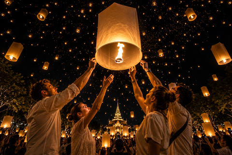 Chiang Mai: Magical Loy Krathong Sky Lantern YiPeng Festival Premium Ticket with Round Trip Hotel Transfer
