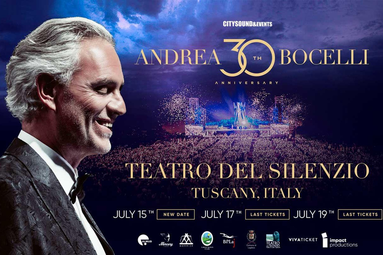 Trasferimento Firenze - Bocelli-Teatro del Silenzio LajaticoViaggio di andata e ritorno