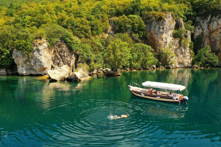 Ohrid: Lake Ohrid Full-Day Boat Tour with Swimming