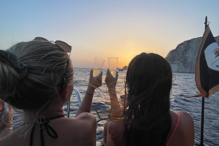 Zakynthos: Glass-Bottom Sunset Cruise with Wine Private Glass-Bottom Sunset Cruise with Wine