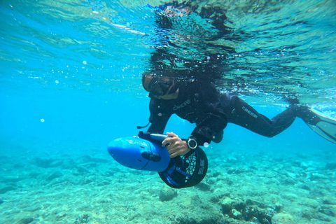 La Canée : tour en bateau avec scooter des mers et plongée en apnée