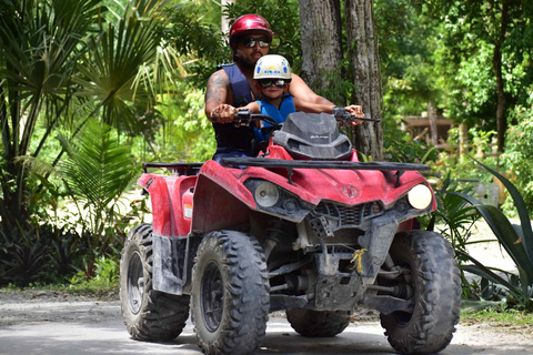 A melhor aventura de Cancún com quadriciclo, tirolesa e cenote!