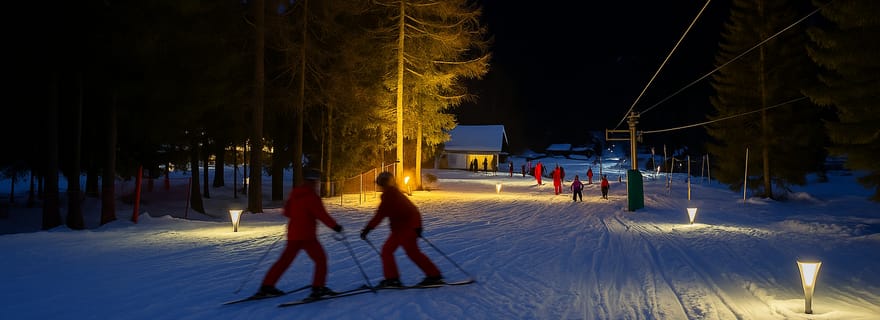 Cours de ski débutant de nuit - Argentière