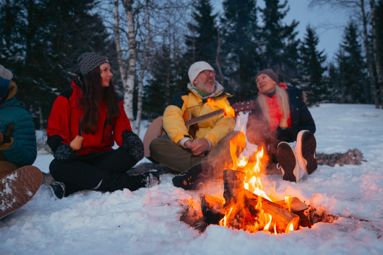 Oslo: Snowy Forest Torchlight Walk with Campfire