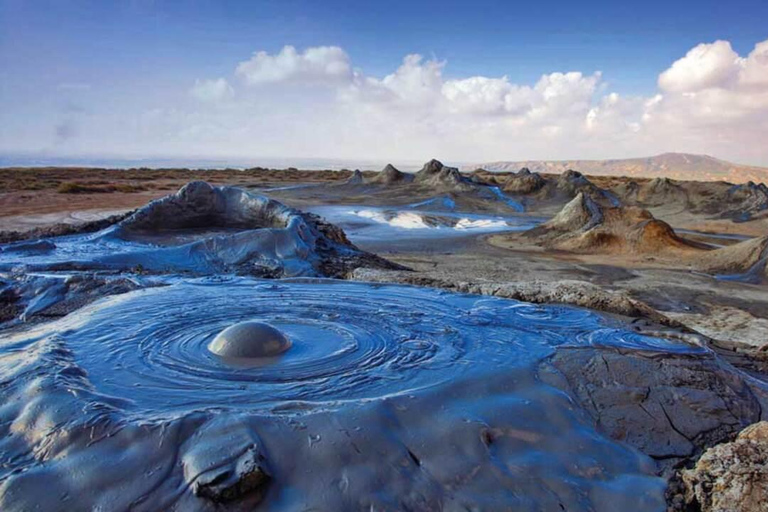 Baku: Gobustan, Mud Volcano, Fire Temple & Burning Mountain Group Tour without Entrance Fees