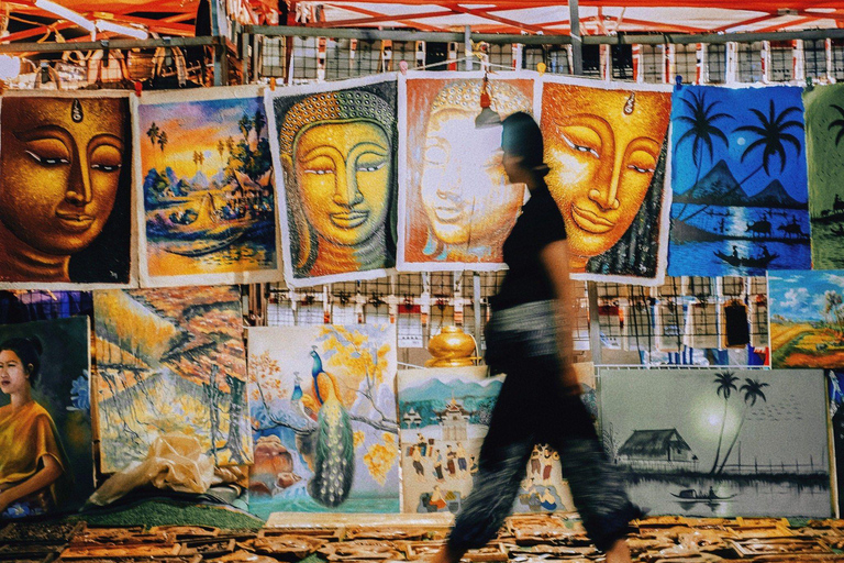 Luang Prabang: Evening tuk-Tuk food tour Mekong Sunset view
