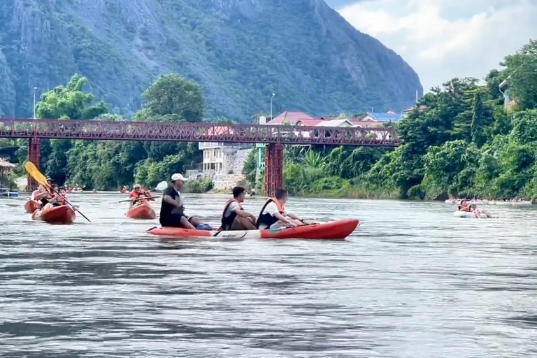 Vangrong Kayaking + Hot Air Balloon Experience