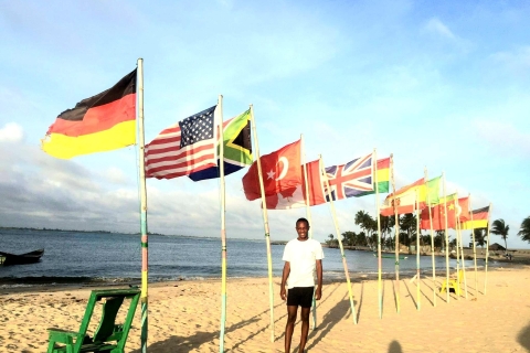 Vist to Ghana Accra Ada : Estuary, snake island, beach party