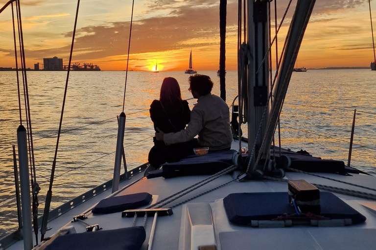 Lisbon: Sunset Sailing with Portuguese Wine and HistoryShared Sunset Tour