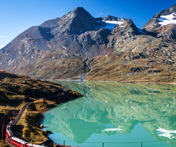 From Saint Moritz: Bernina Red Train to Tirano