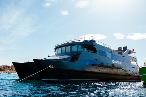Hurghada: Luxury Catamaran Semi Submarine & Island & Sunset Luxury Catamaran Island With Private Transfer