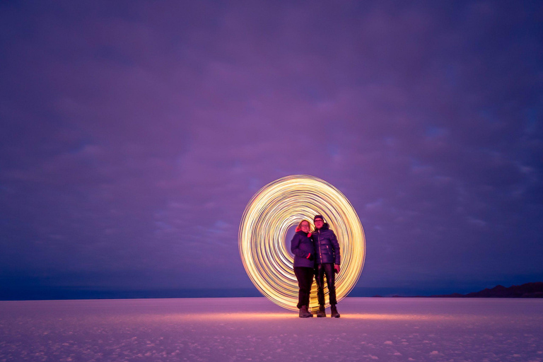 Nocne oglądanie Salt Flats z Uyuni w nocy