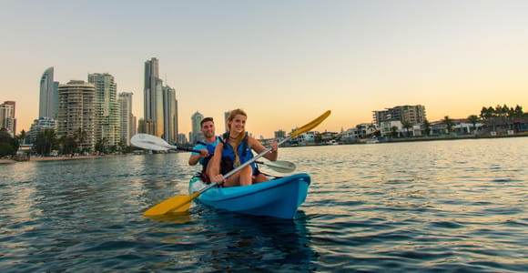 Surfers Paradise: Kayak Tour, Pick 8 AM, 10:30 AM or Sunset