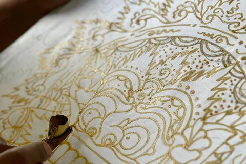 Workshops de pintura de Batik do patrimônio artesanal