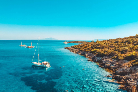 Bodrum: Orak Island Boat Trip with Lunch and Transfers Tour with Meeting Point