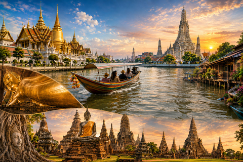 Bangkok: 2-Day Bangkok City Highlights and Ayutthaya Tour Join Group With hotel transfer