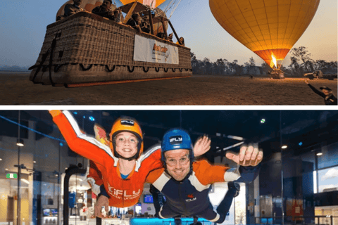 Gold Coast: Hot Air Balloon Flight & IFLY Experience