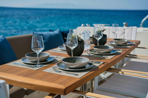 Mykonos: Yacht MAYA Private Cruise | Half or Full-Day Option Yacht MAYA Half-Day Cruise with fine Wine & Fingerfood