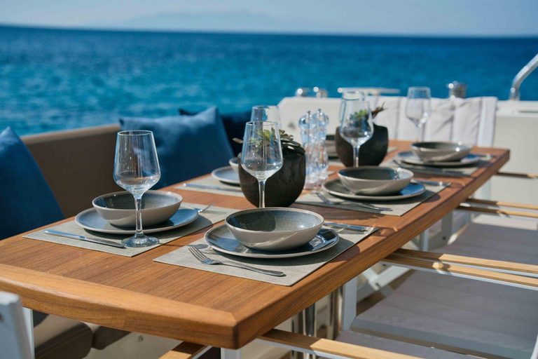 Mykonos: Yacht MAYA Private Cruise | Half or Full-Day Option Yacht MAYA Half-Day Cruise with fine Wine & Fingerfood