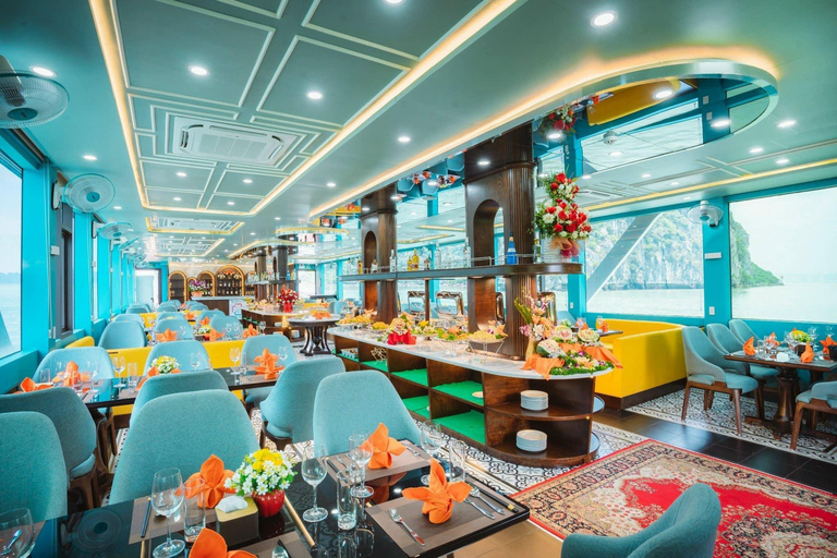 De Hanoi à la baie d&#039;Halong : Nouvelle croisière 5 étoiles avec buffet et jacuzziPrise en charge dans le vieux quartier de HaNoi