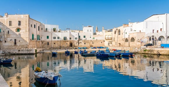 Monopoli: Coastal Boat Tour to the Caves of Polignano a Mare