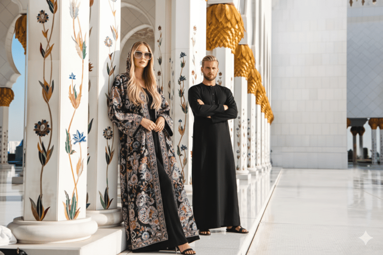 Abu Dhabi Elite Day-trip: Sheikh Zayed Mosque & Royal Palace Small Group Mercedes Sprinter in German