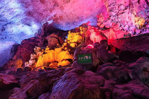 Hangzhou: Yaolin Wonderland Cave Tour with Boat Ride Ticket with Underground River Drift