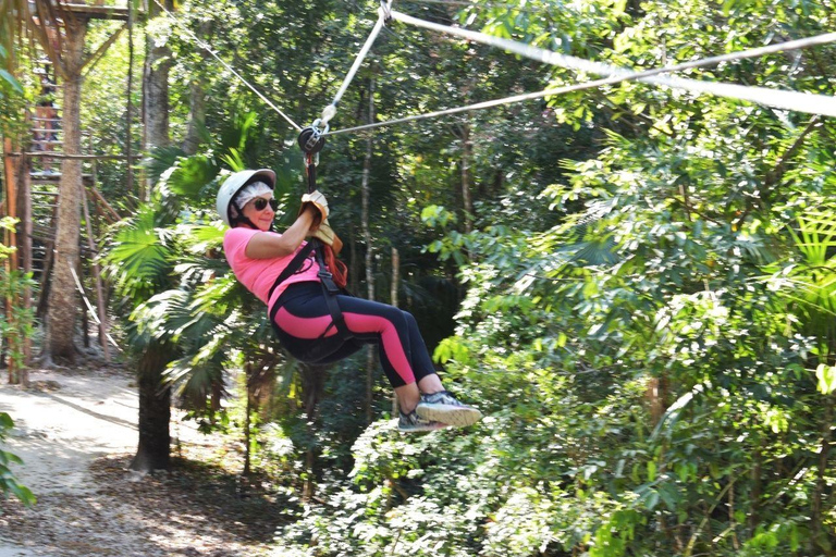 Cancun : Circuit étonnant à cheval, cenote, tyrolienne et quadQuad simple au départ de Cancun