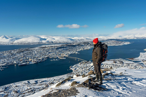 Tromsø: Escursione diurna con le racchette da neve Fjellheisen e giro in funivia