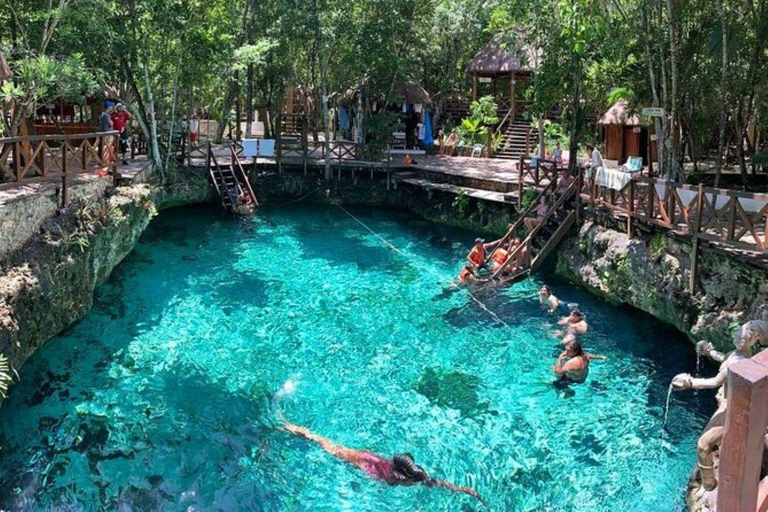 Cancun: 2 Cenotes, 1 strand och 1 lagun