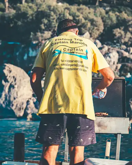 Rhodes: Captain Manolis Fishing Trip with BBQ and Swimming