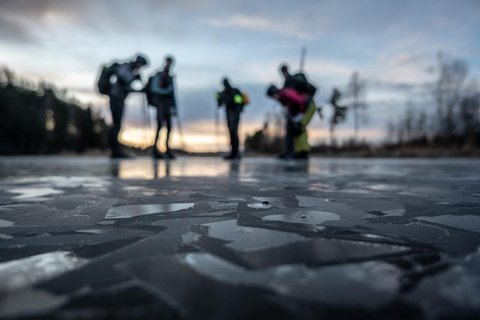 Stockholm: Ice Skating with fire & chance of Northern Lights