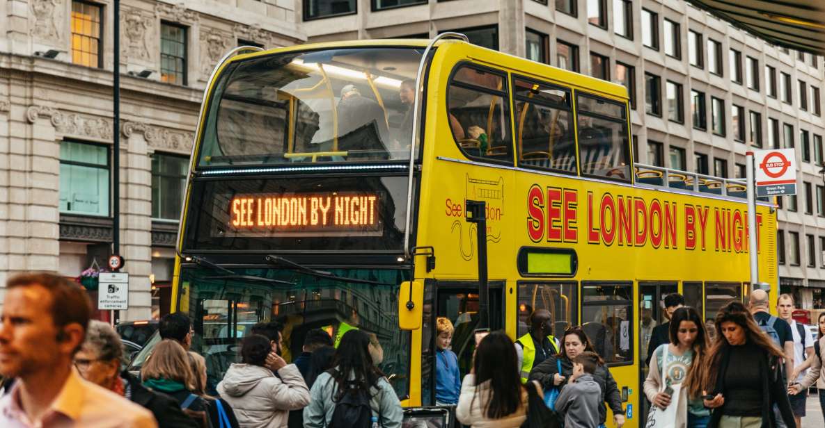 London bei Nacht: Sightseeing-Bustour mit offenem Oberdeck